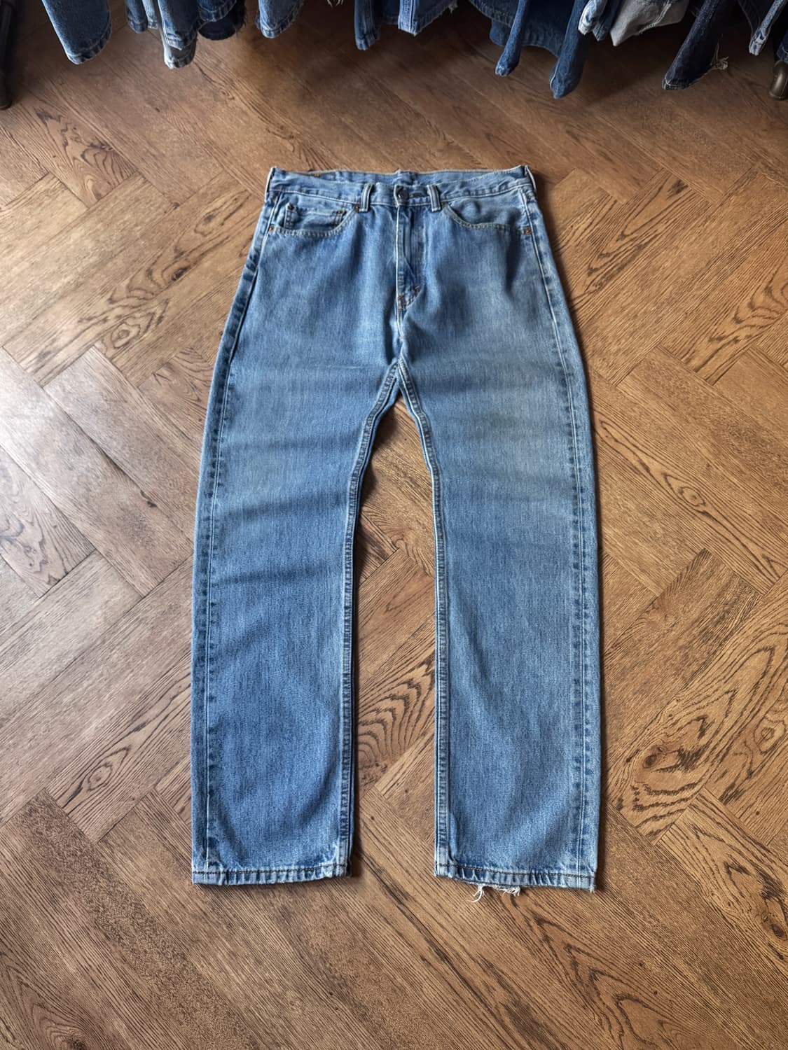 [34]리바이스 505 미디엄블루 워싱 데님 팬츠 상품이미지2