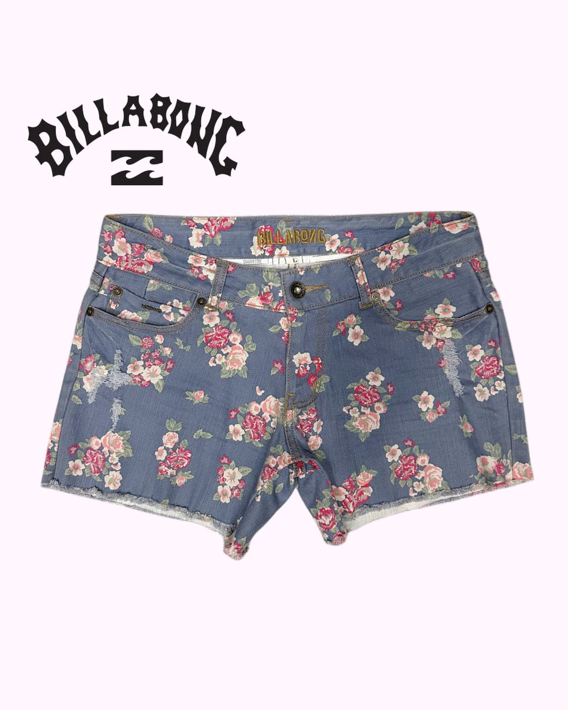 vintage flower denim shorts 상품이미지1