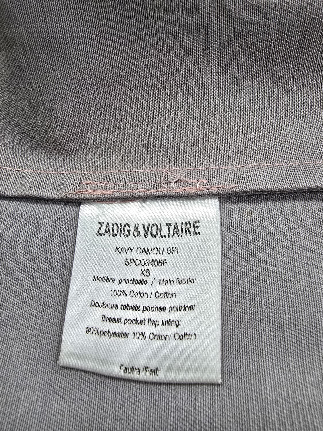 자딕앤볼테르 카모 자켓 XS (1724) 상품이미지4