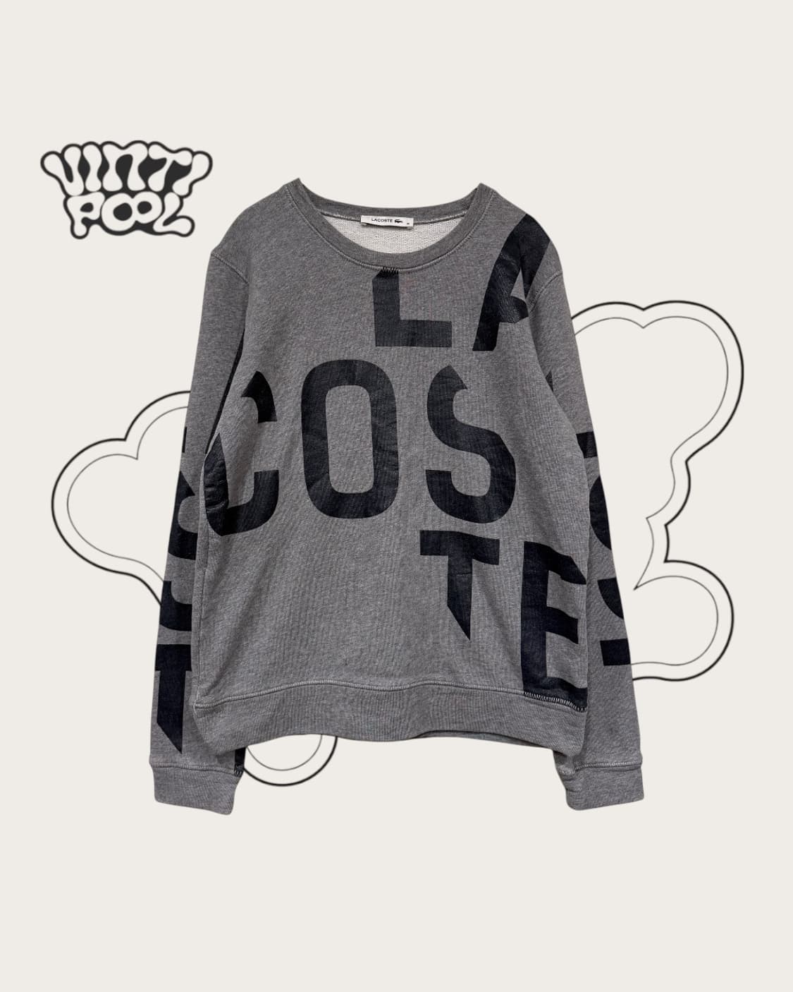 라코스테 레귤러핏 브로큰 로고 맨투맨 38 L 그레이 (w) 상품이미지1