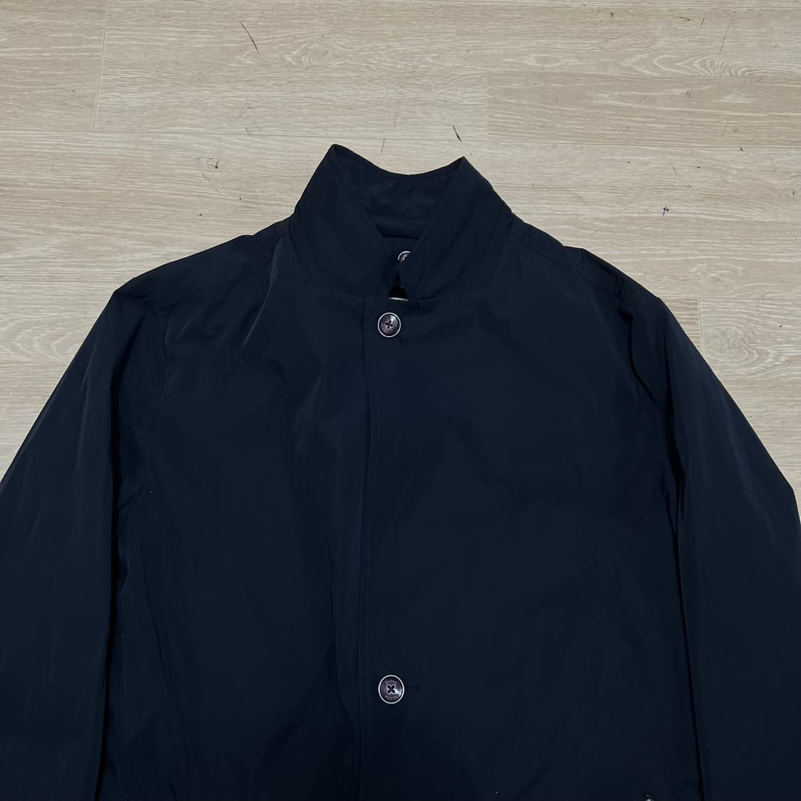 올젠 안감내피 스탠드넥 싱글코트 점퍼 [다크네이비] XL/105 상품이미지2