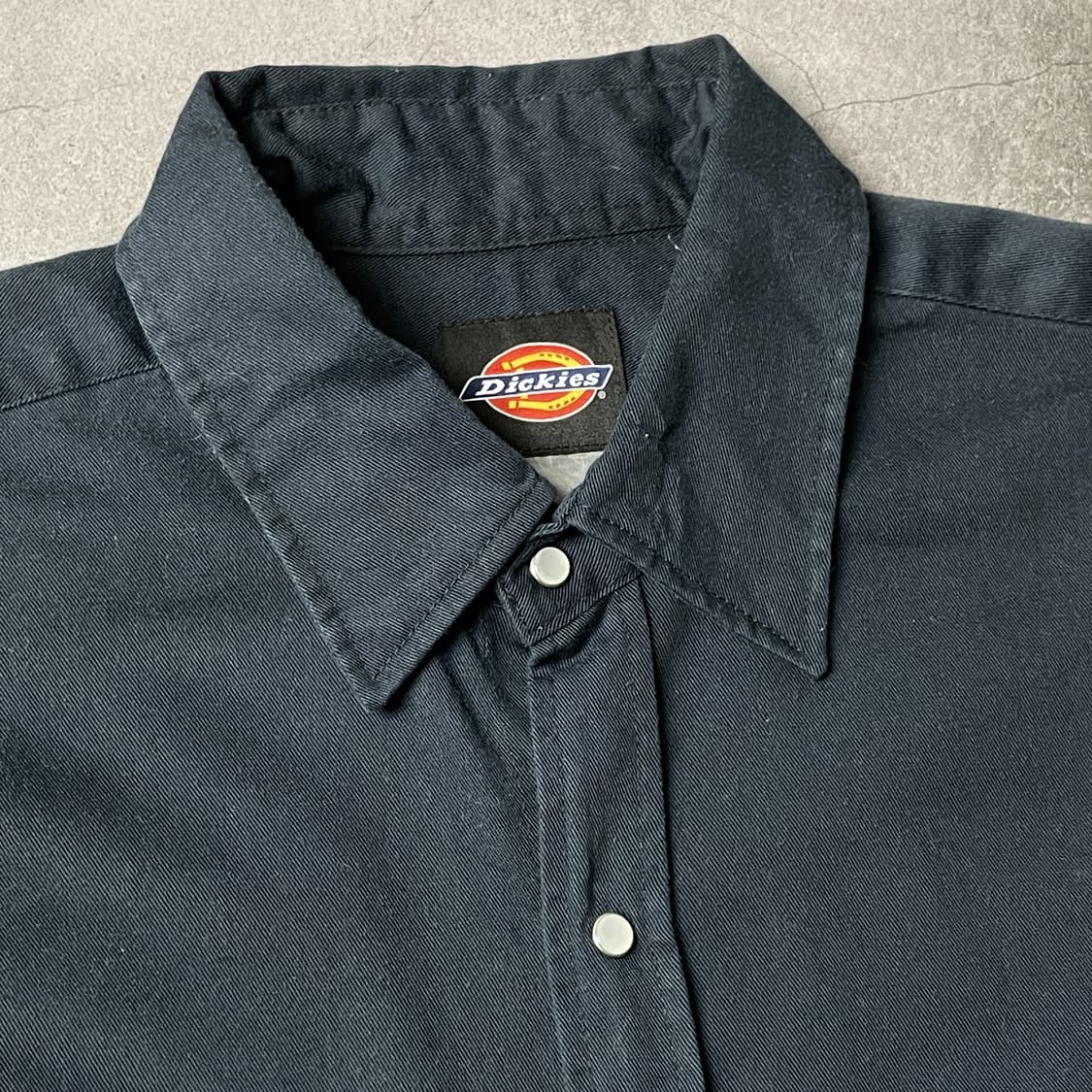 DICKIES 디키즈 빈티지 네이비 플랩포켓 반팔 워크셔츠 A01002 상품이미지2