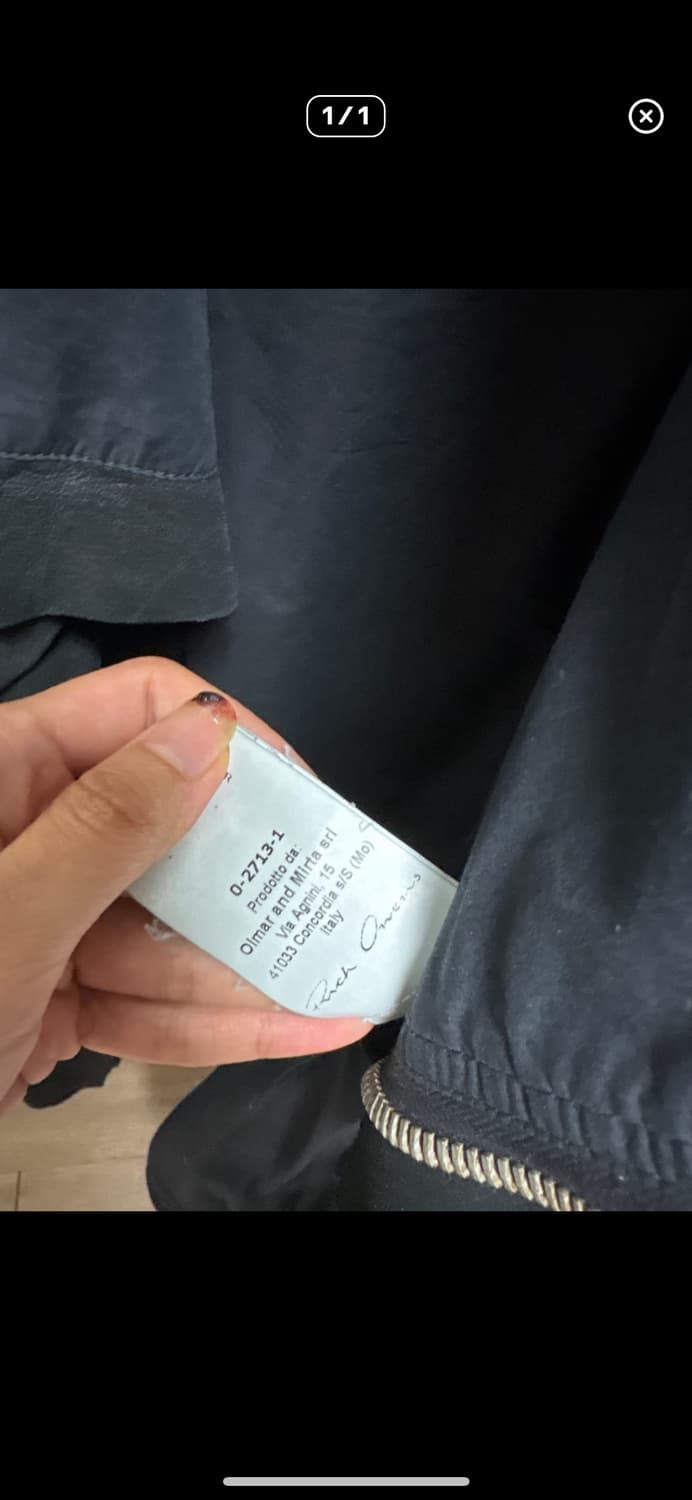 릭오웬스 하이넥레더코트 40 상품이미지5