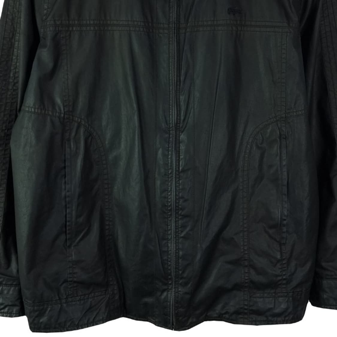 [라코스테] 로고 자수 코팅 집업 자켓 블랙 M19212 상품이미지5