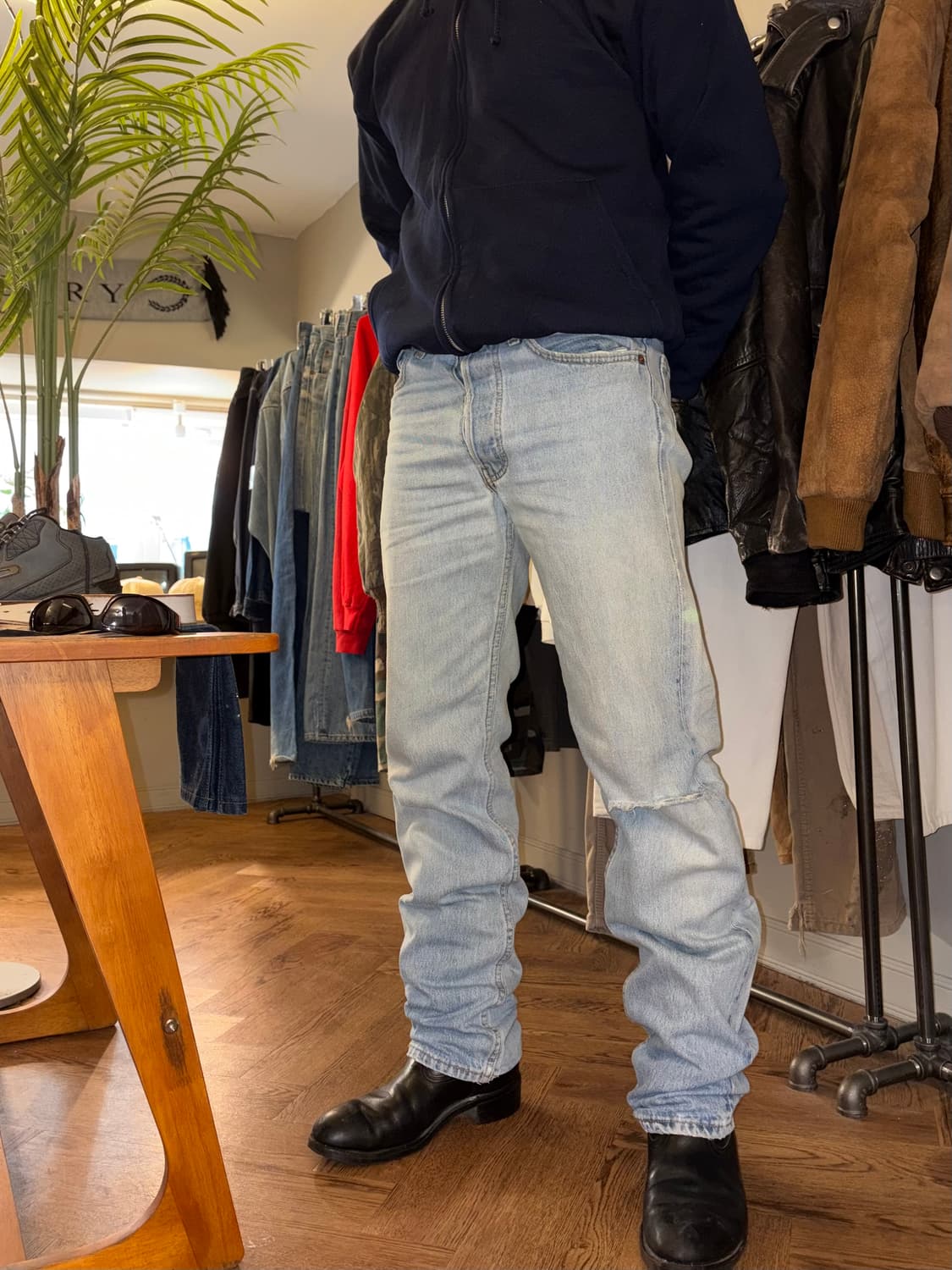 90’s Levi’s 501 520 USA distressed denim 상품이미지2