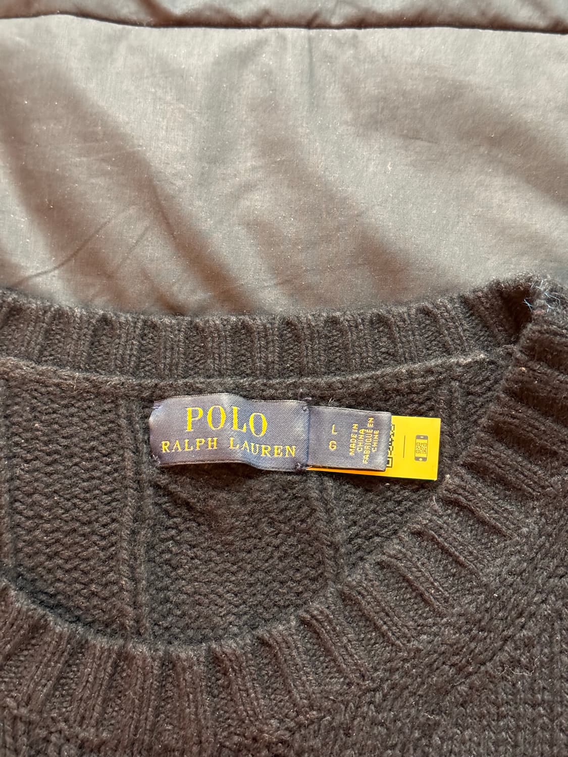 폴로 랄프로렌 울 캐시미어 꽈배기 니트 L 상품이미지2