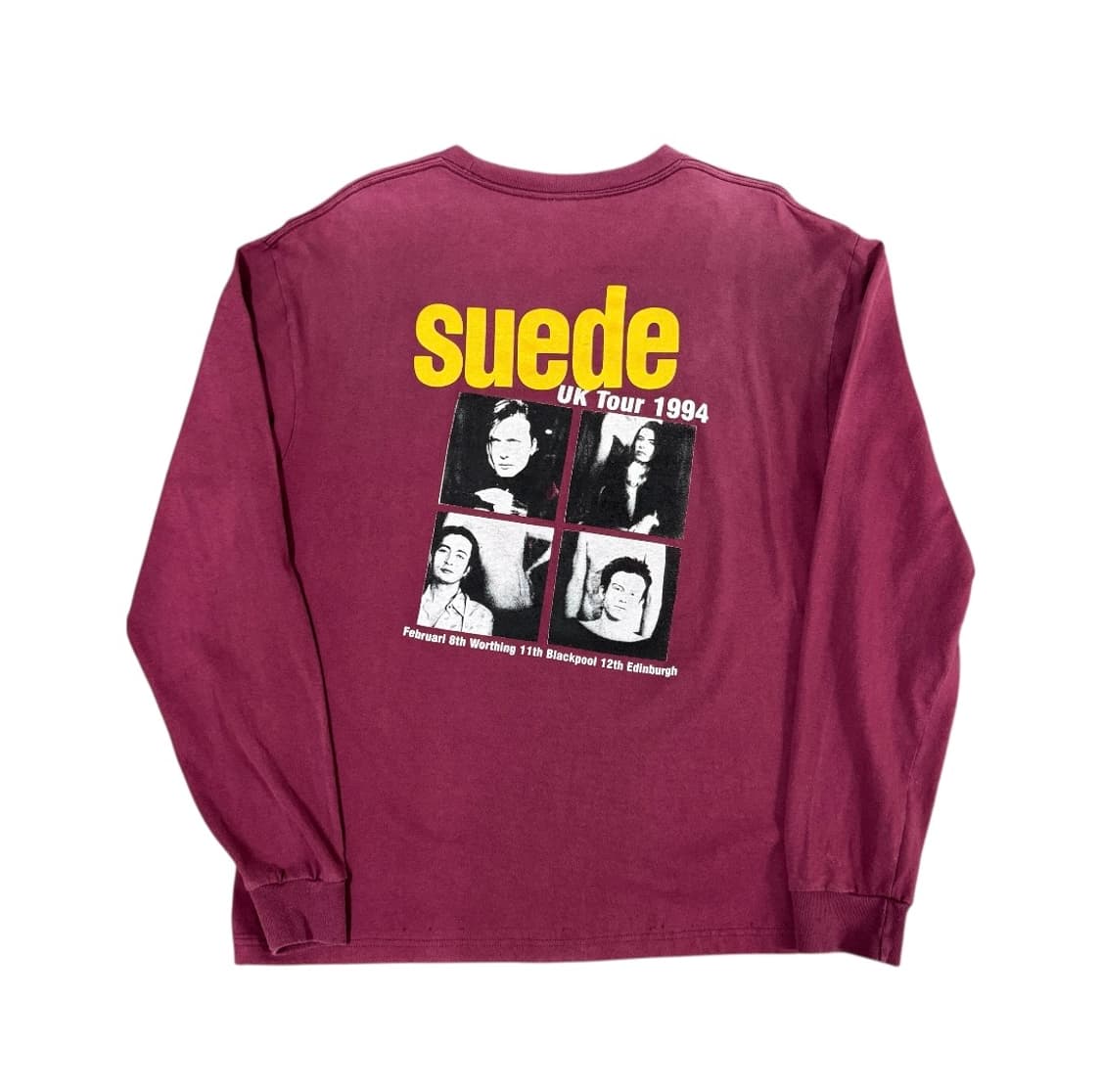 빈티지 90s Suede UK Tour 스웨이드 투어 롱슬리브 티셔츠 상품이미지2