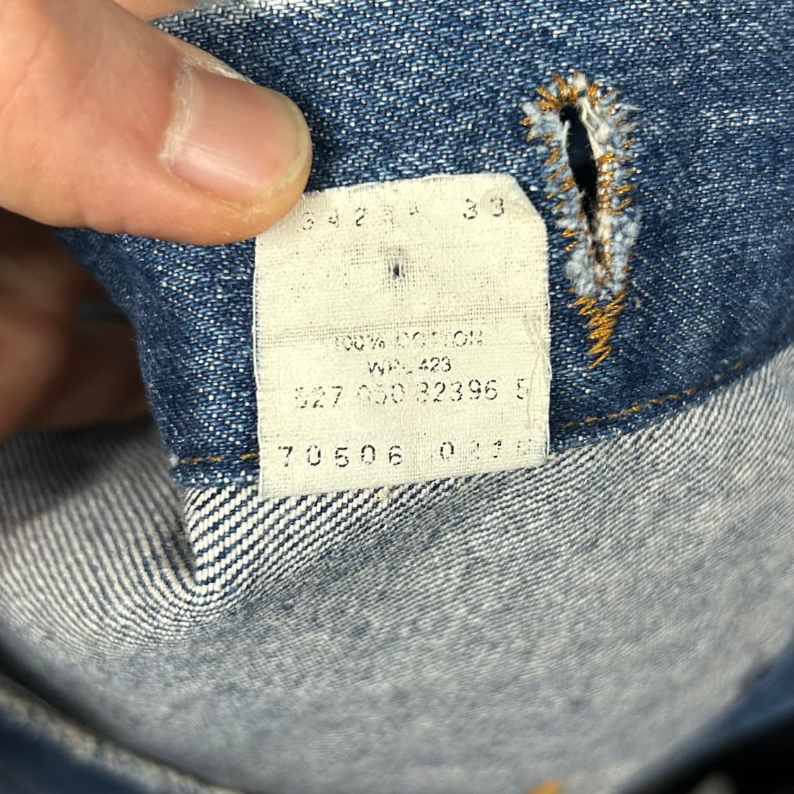 M) 리바이스 90s USA 데님 청자켓 트러커 자켓 상품이미지9