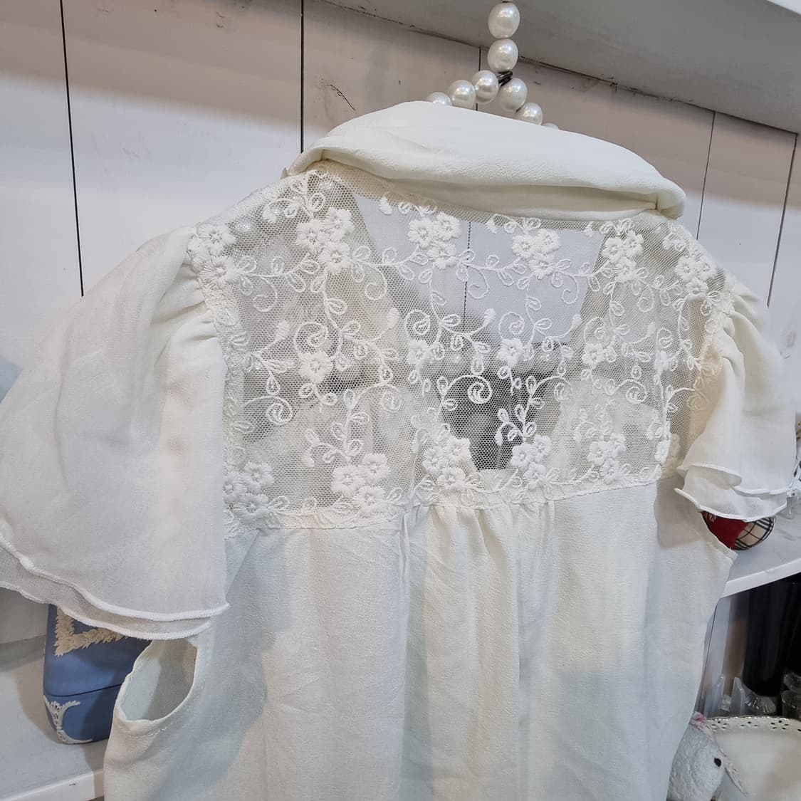 Liz Lisa(리즈리사) 아이보리 빅리본 레이스 블라우스 상품이미지5