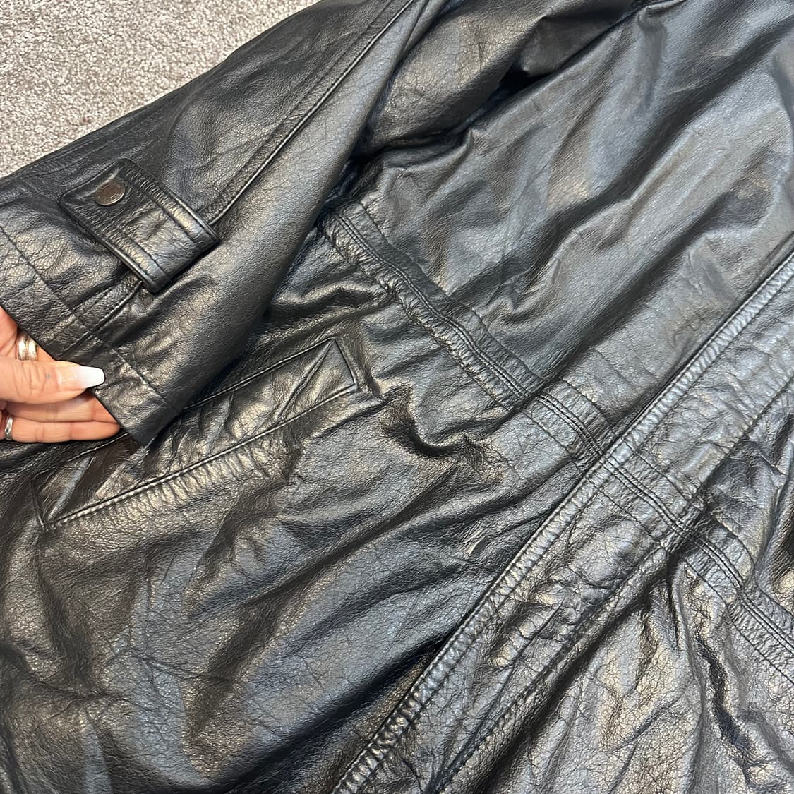 DURANTE 소가죽 하프 사파리 코트(자켓)L 상품이미지8