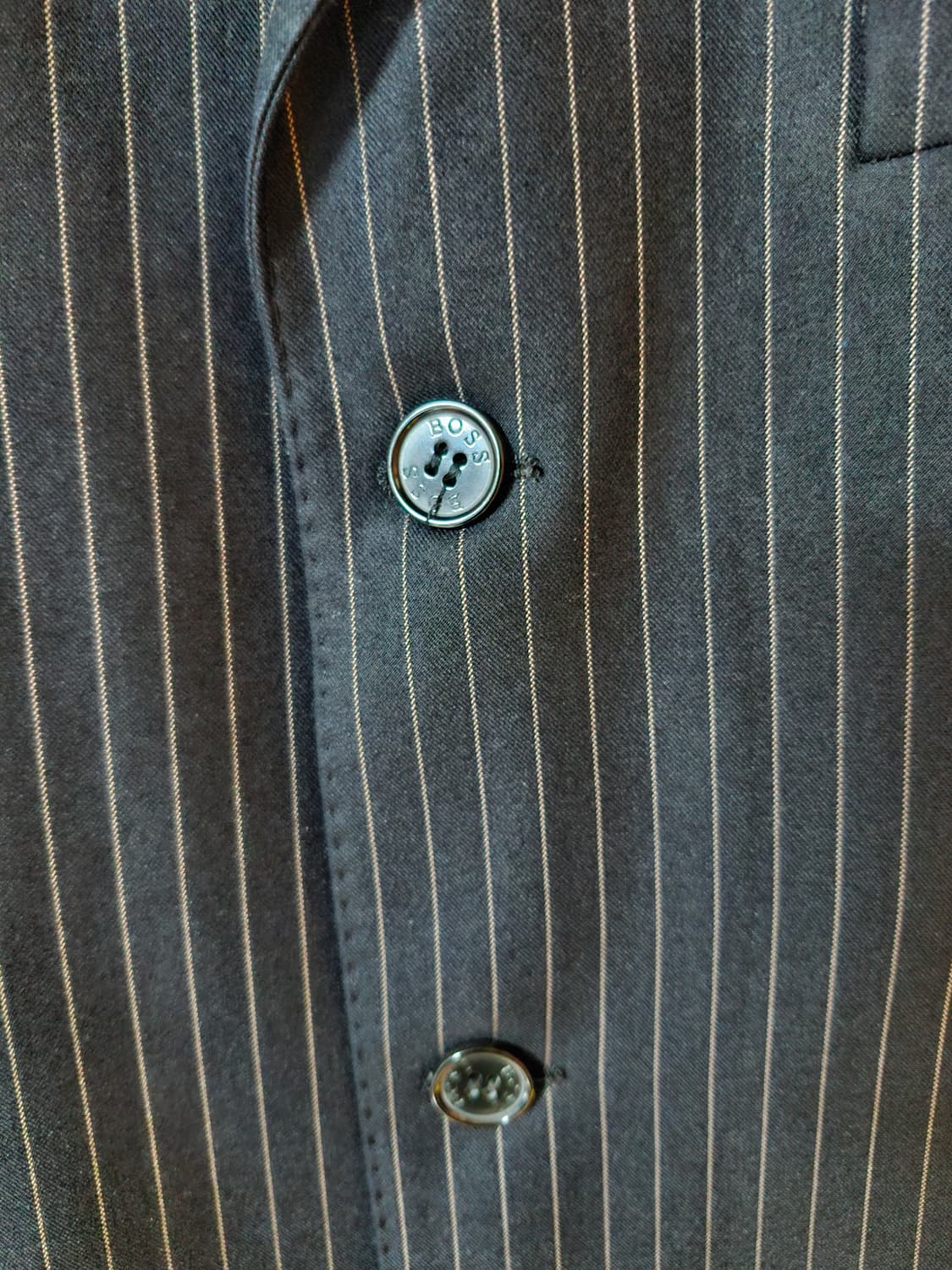 휴고보스 스트라이프 정장 상의 블랙 (105정도) 상품이미지2