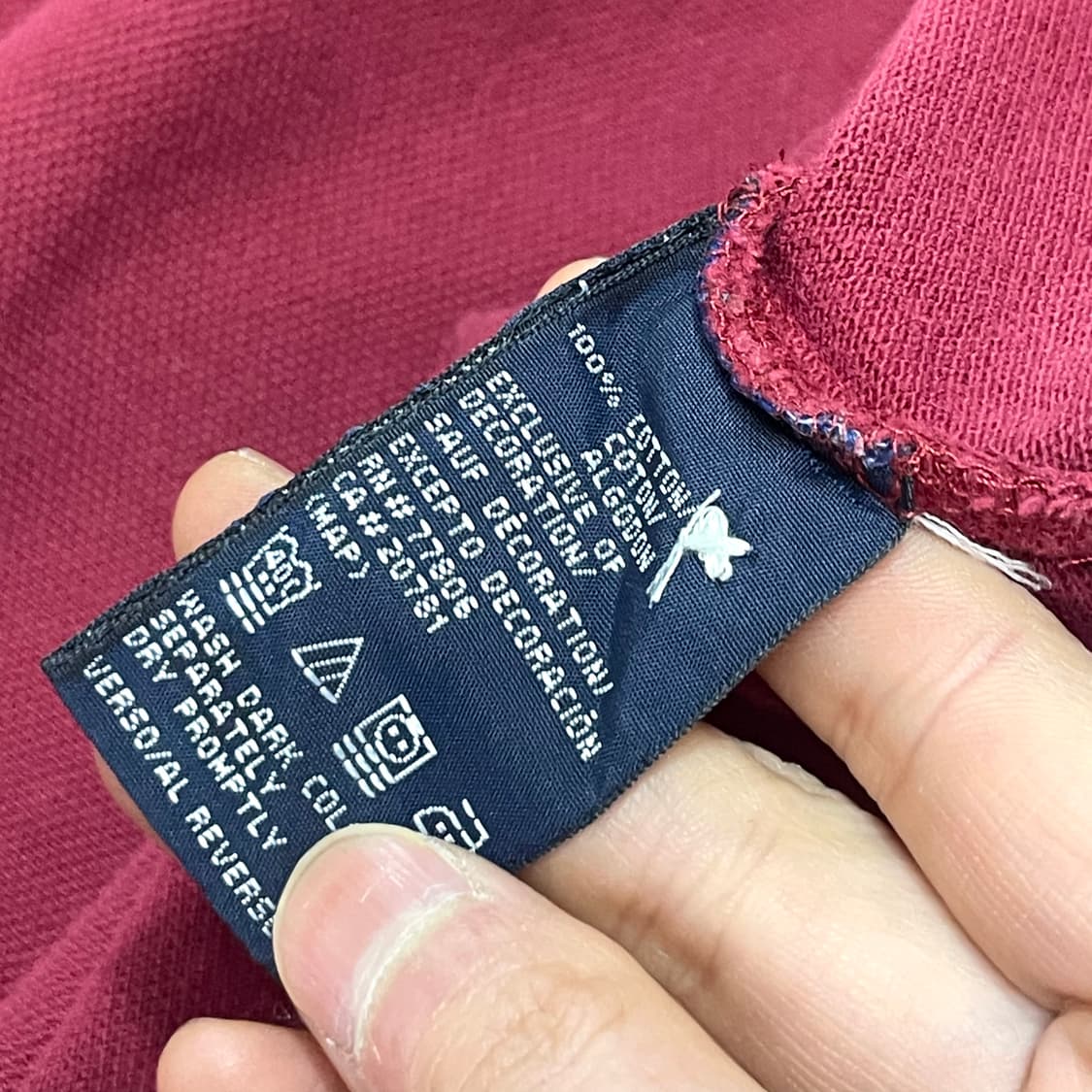 타미힐피거 버건디 카라티셔츠 남성XXL 상품이미지4