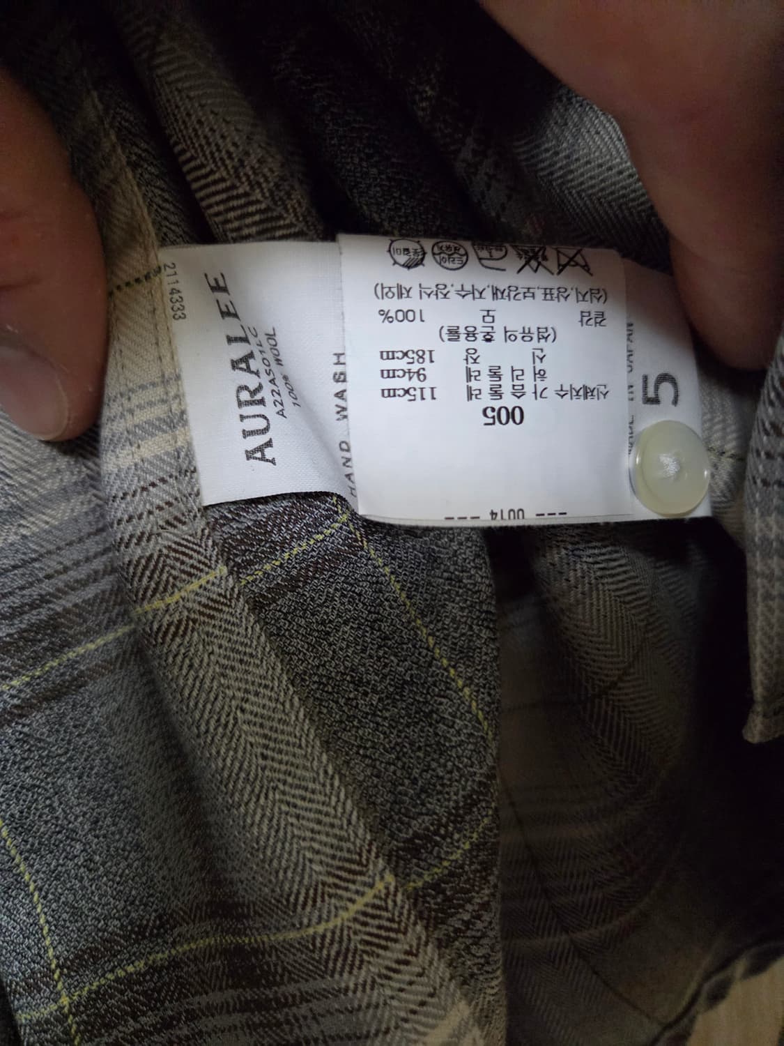 오라리 22aw 체크셔츠 5사이즈 상품이미지3