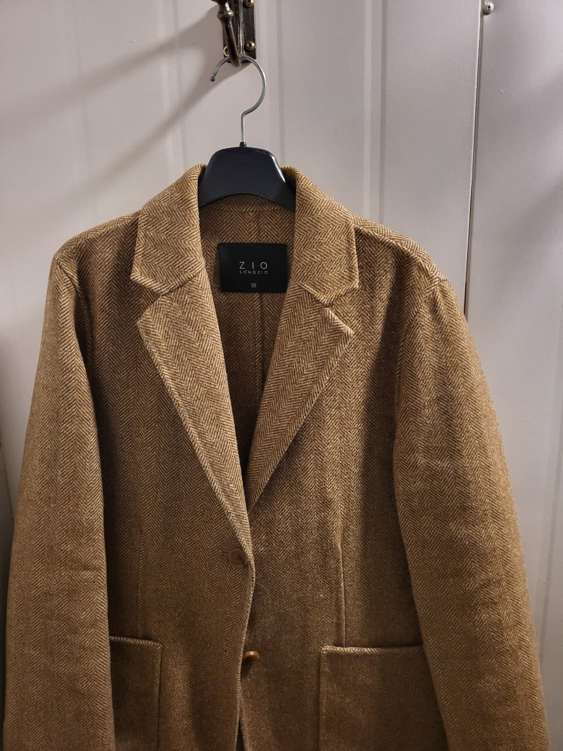 ZIO SONGZIO 헤링본 브라운 자켓 상품이미지2