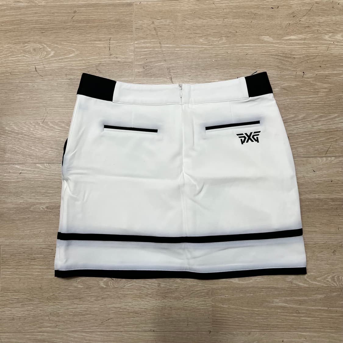 PXG 여성 골프웨어 배색 라인 스판 골프 스커트 [화이트] S 상품이미지3