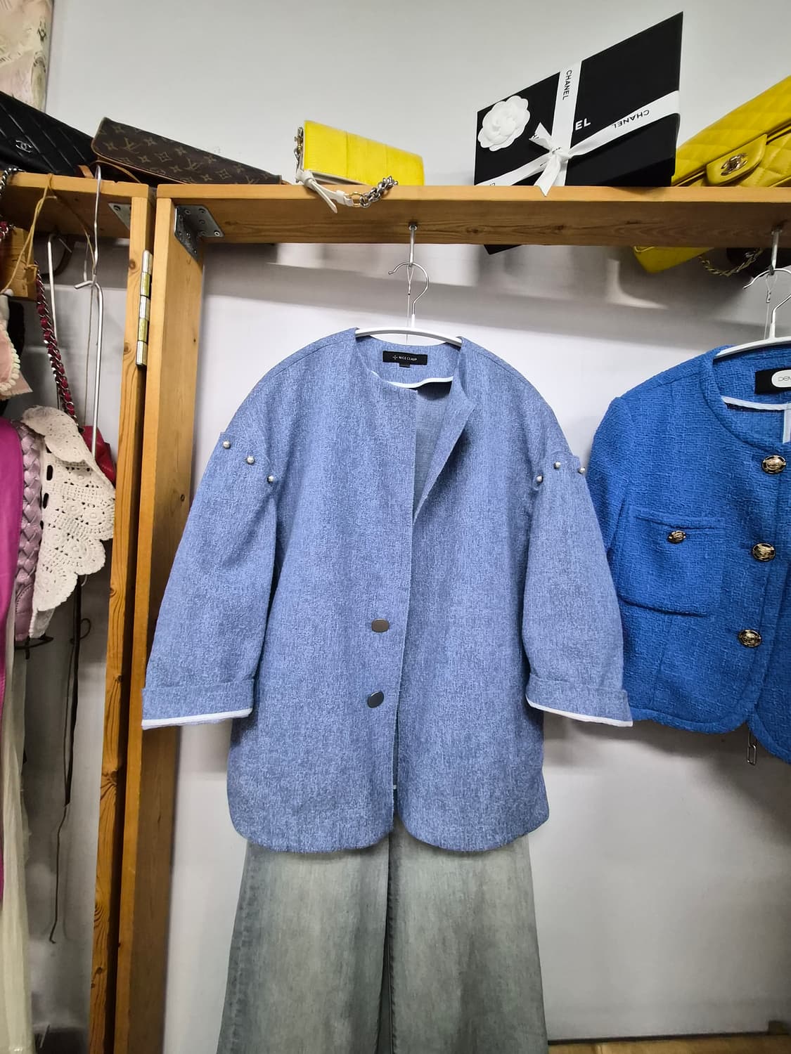 나이스클랍 진주 포인트 자켓 상품이미지1