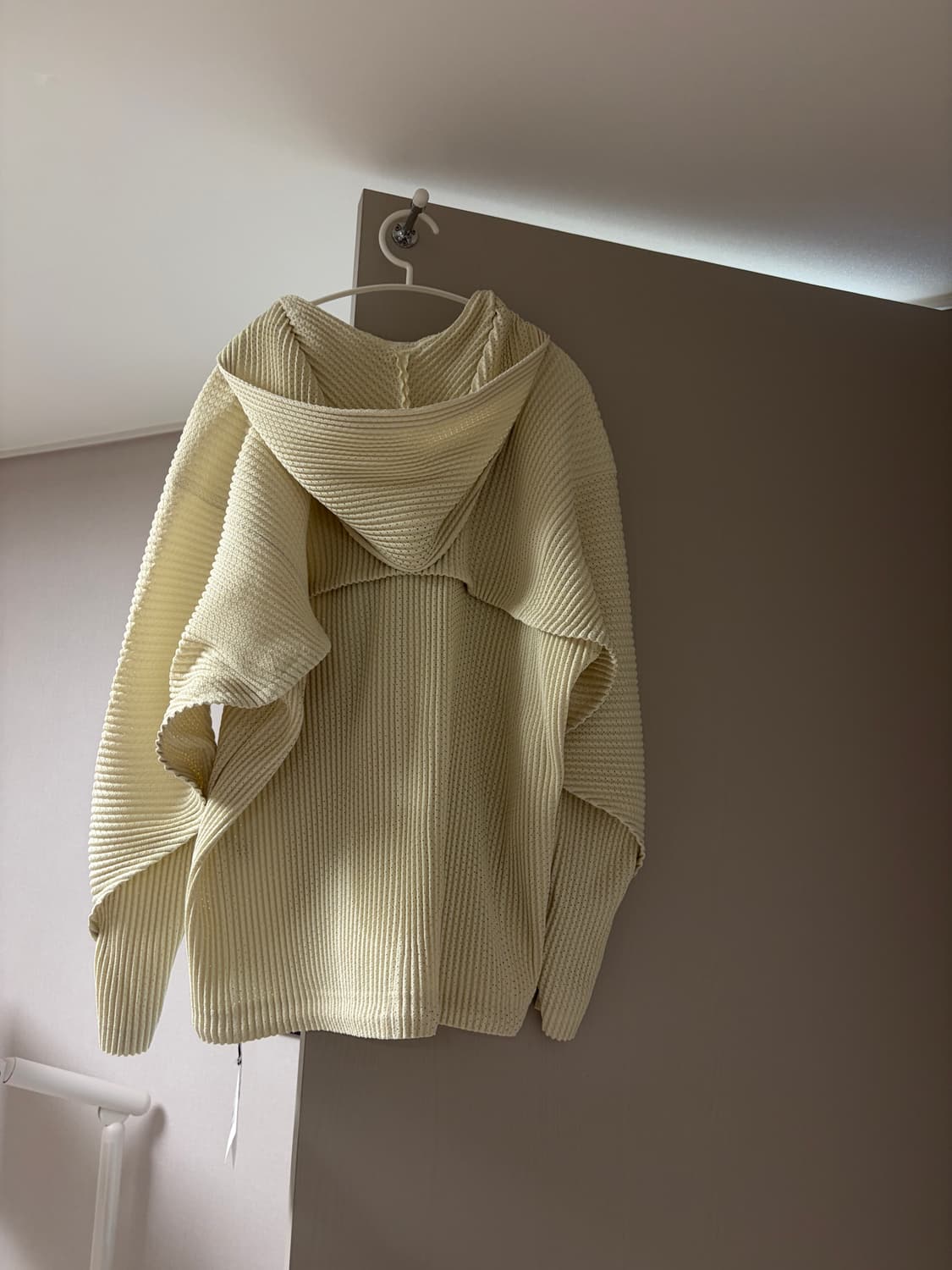 [3]옴므플리세 후드집업 아이보리 메쉬 먼슬리 상품이미지3