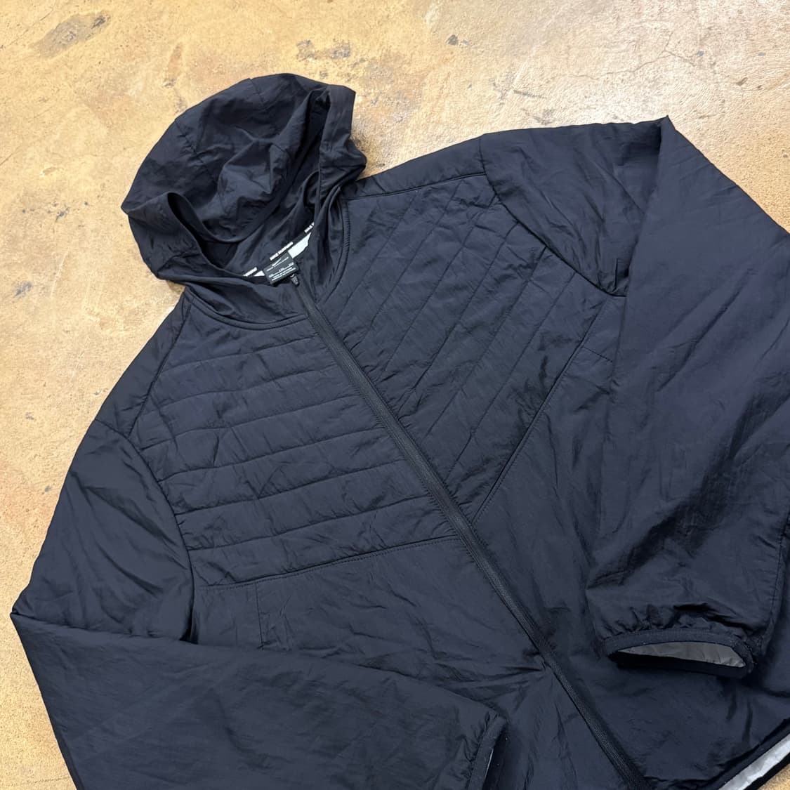 [정품/2XL] 나이키 블랙 후드 퀼팅 바람막이 자켓 b12 상품이미지1