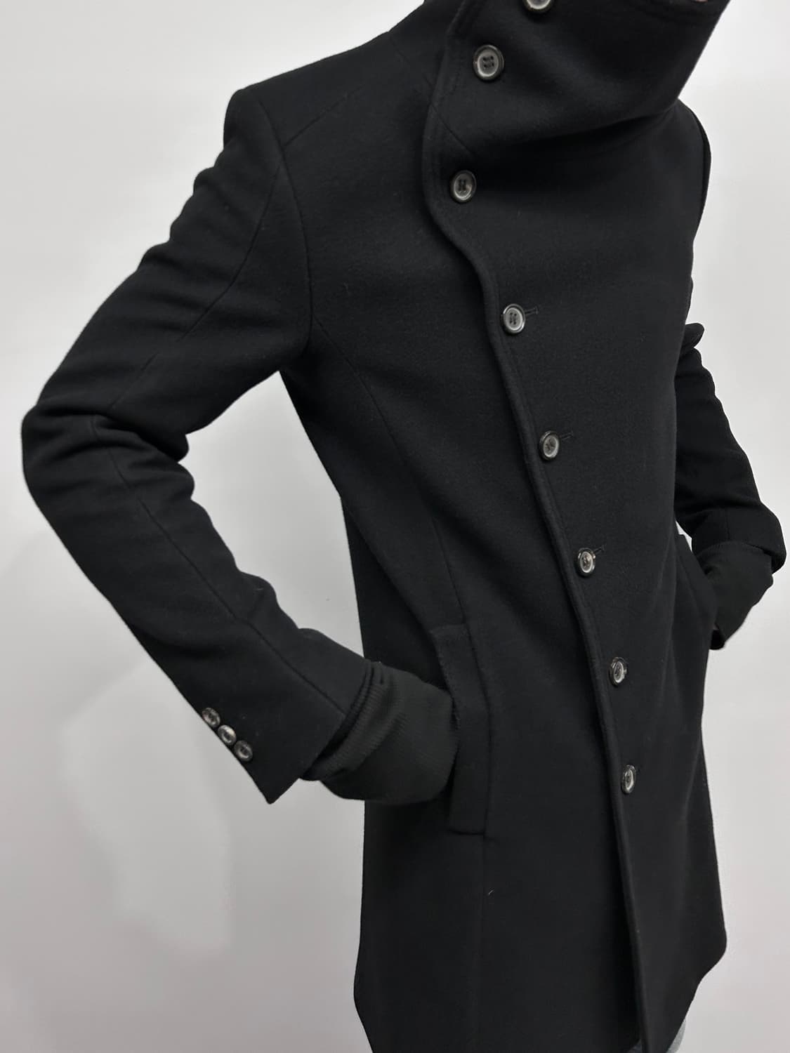 Zara Black-Tag 사선 하이넥 코트 상품이미지1