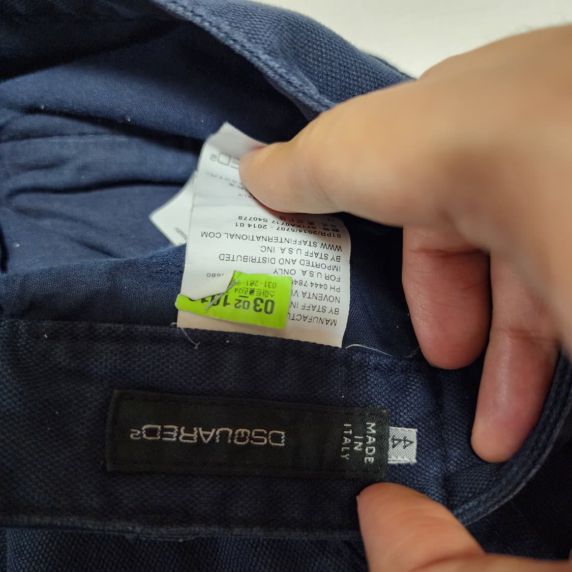 디스퀘어드2 크롭 코튼 롤업 디테일 팬츠 상품이미지9