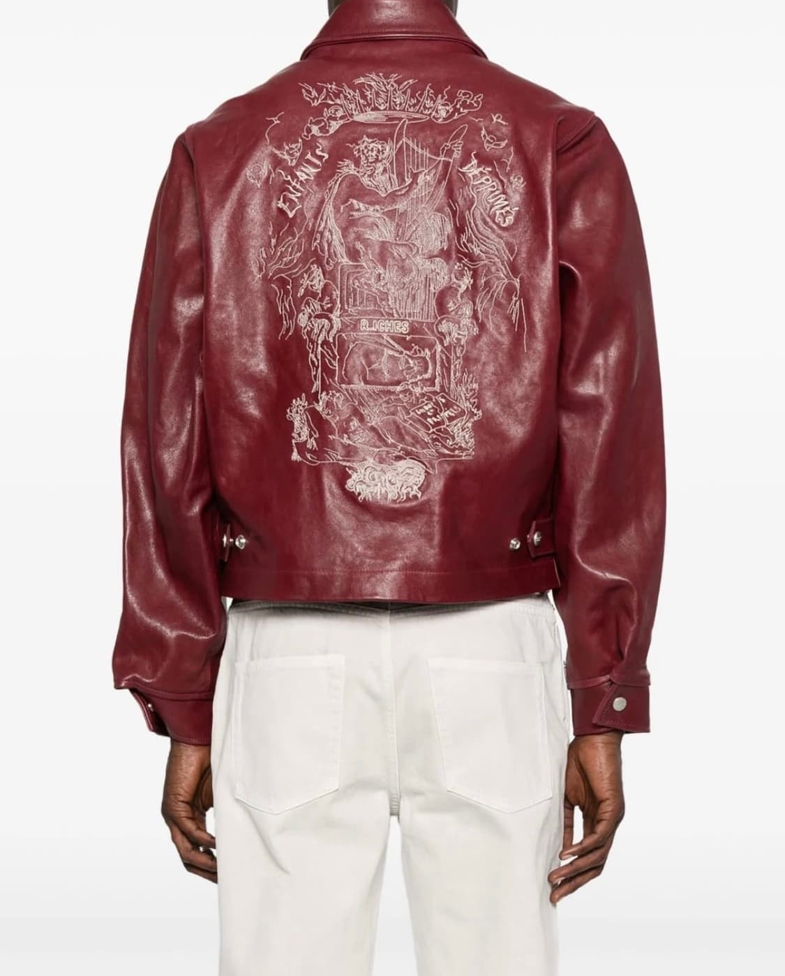 [XL구매]erd 버건디 레더 자켓 Principe de lamour 상품이미지1