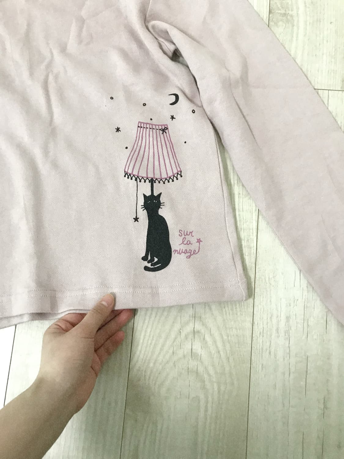 vintage neco v-neck T mori babypink 상품이미지3