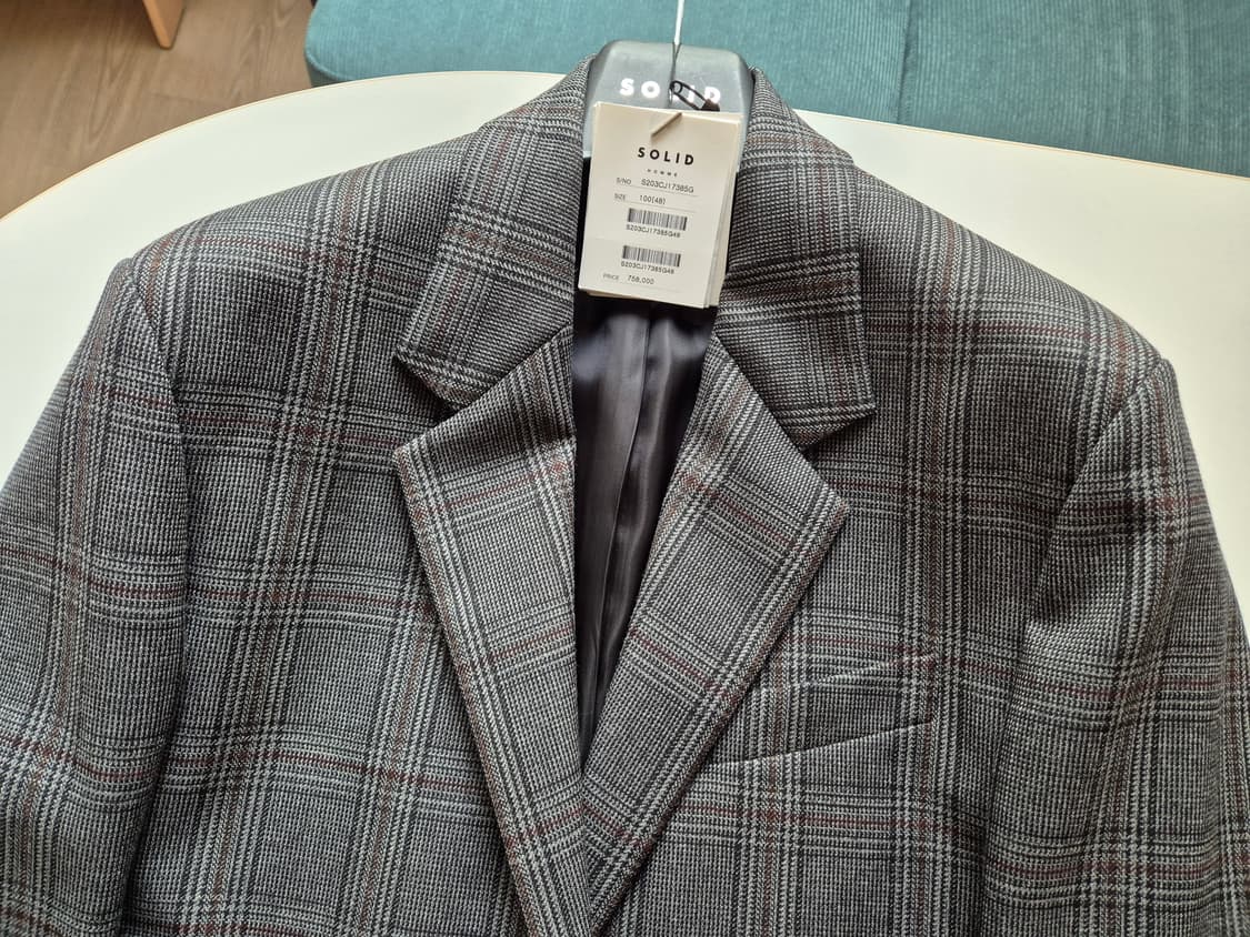 솔리드옴므 20 FW 체크 울 셋업(블레이저, 슬랙스) 상품이미지5