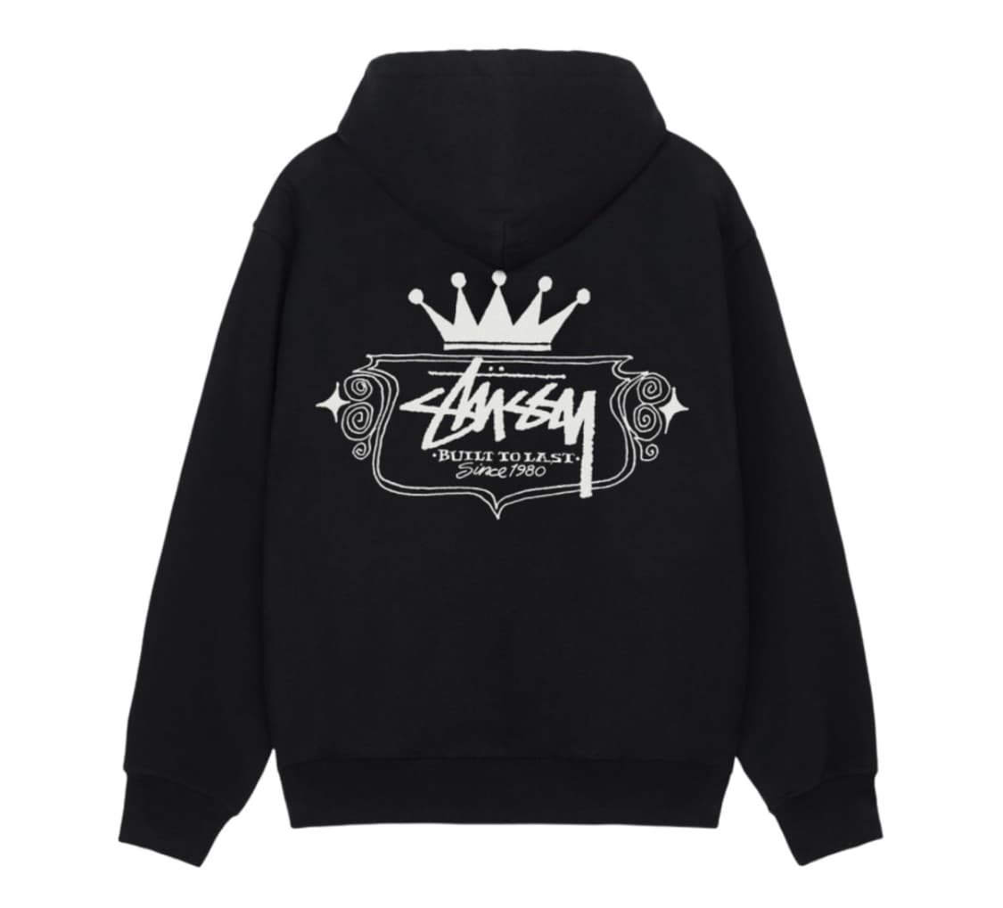 (미개봉) Stussy Built To Last Zip Hoodie 블랙 상품이미지2