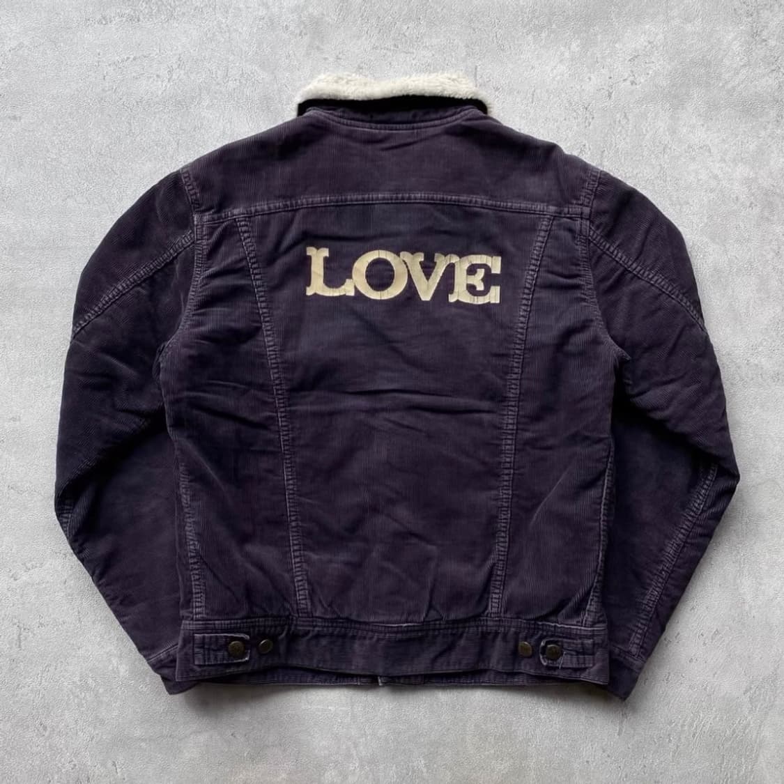 90s Lee 스톰 라이더 산포라이즈드 다크 퍼플 코듀로이 트러커 자켓 상품이미지3