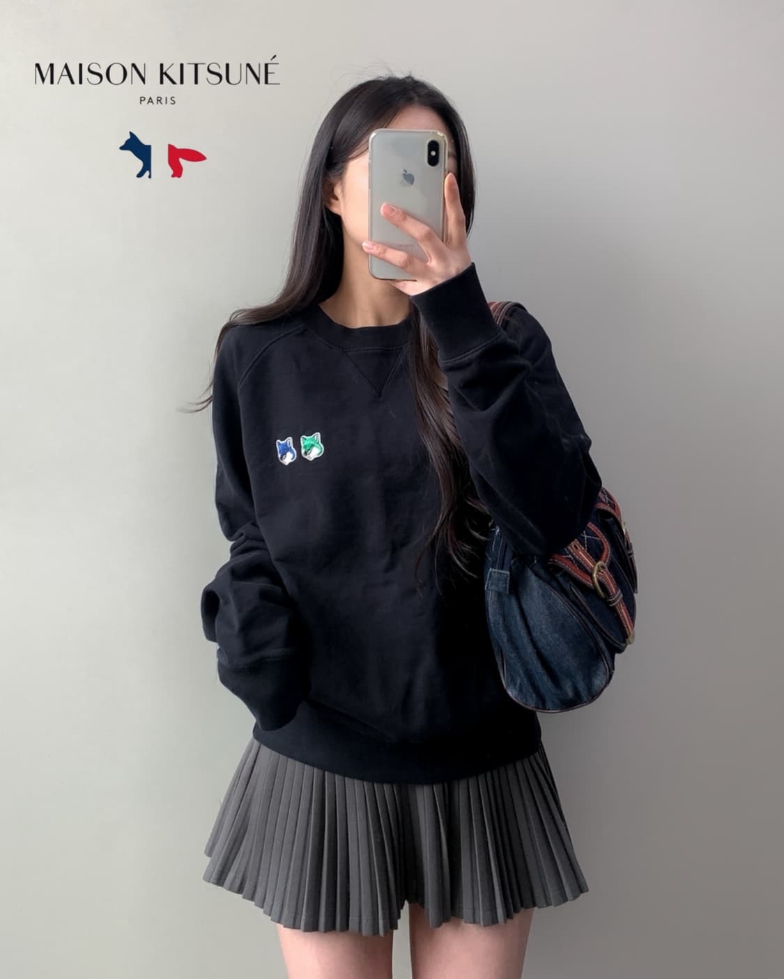 메종키츠네 더블폭스 헤드 맨투맨 상품이미지2