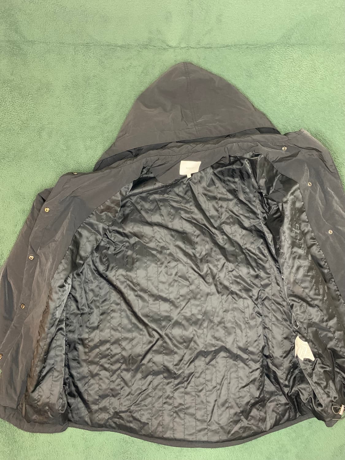 에피그램 후드 코트 차콜 색상 상품이미지3