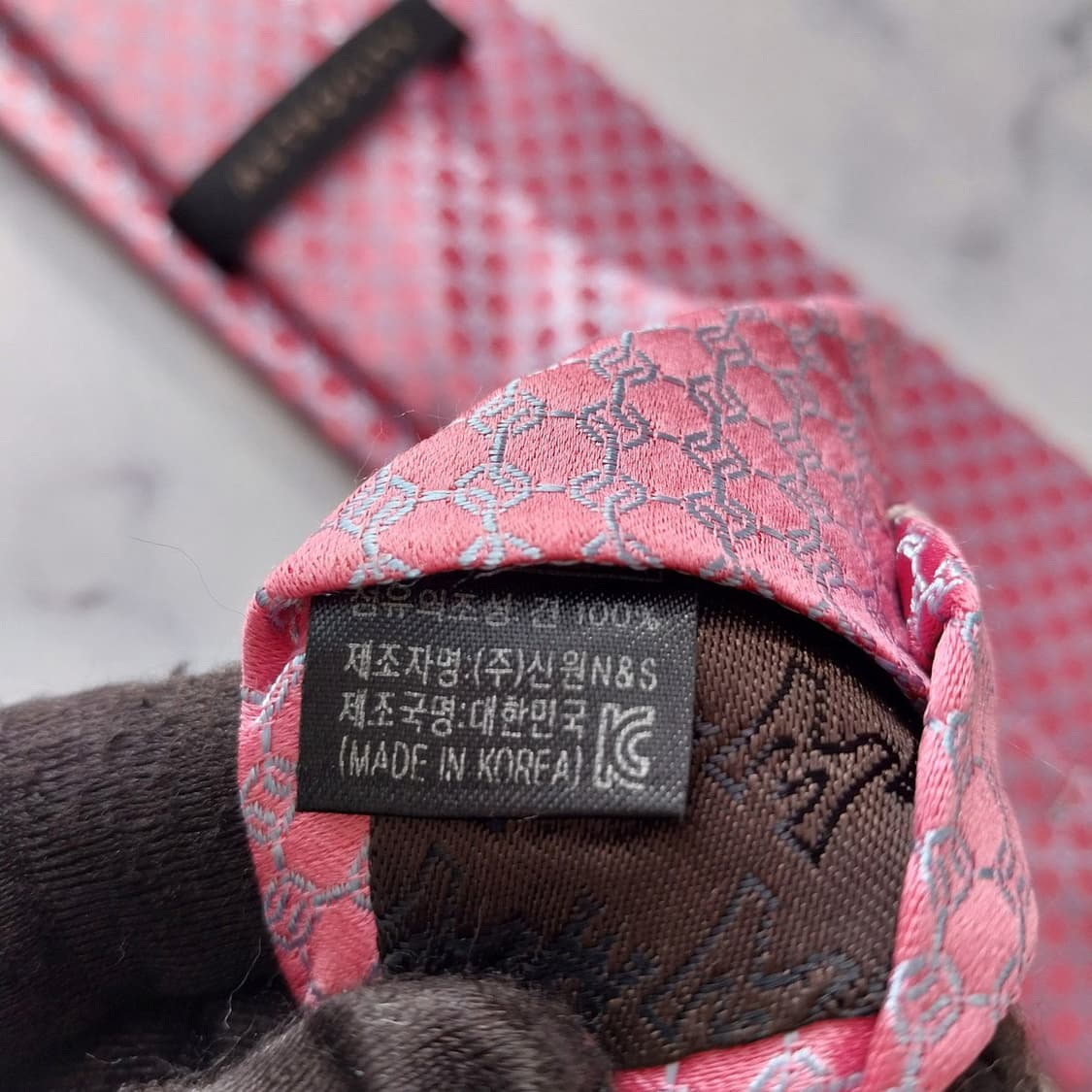 메트로시티 실크 핑크 자카드 넥타이 8.5cm A+등급 K1991 상품이미지10