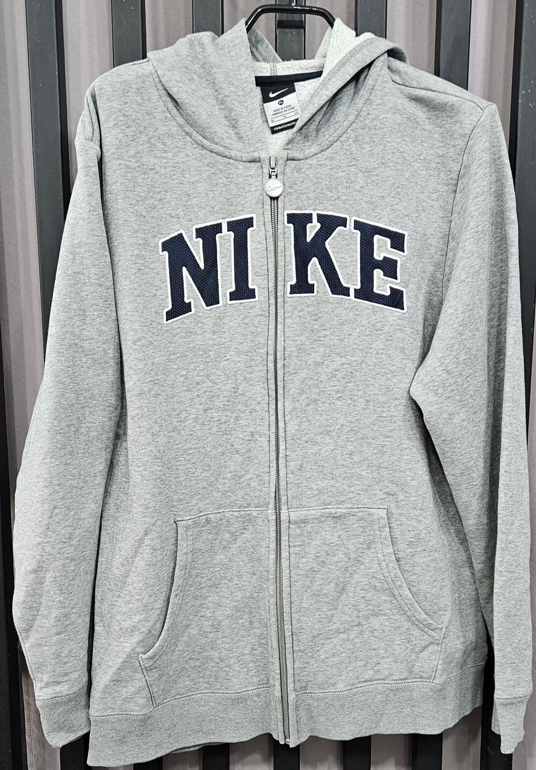 나이키 빅로고 빈티지 그레이 후드집업 XL 상품이미지1
