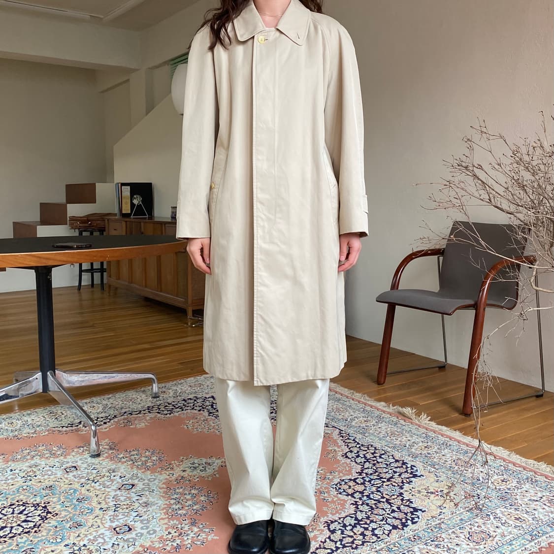 빈티지 버버리 코튼 싱글 트렌치 코트 상품이미지8