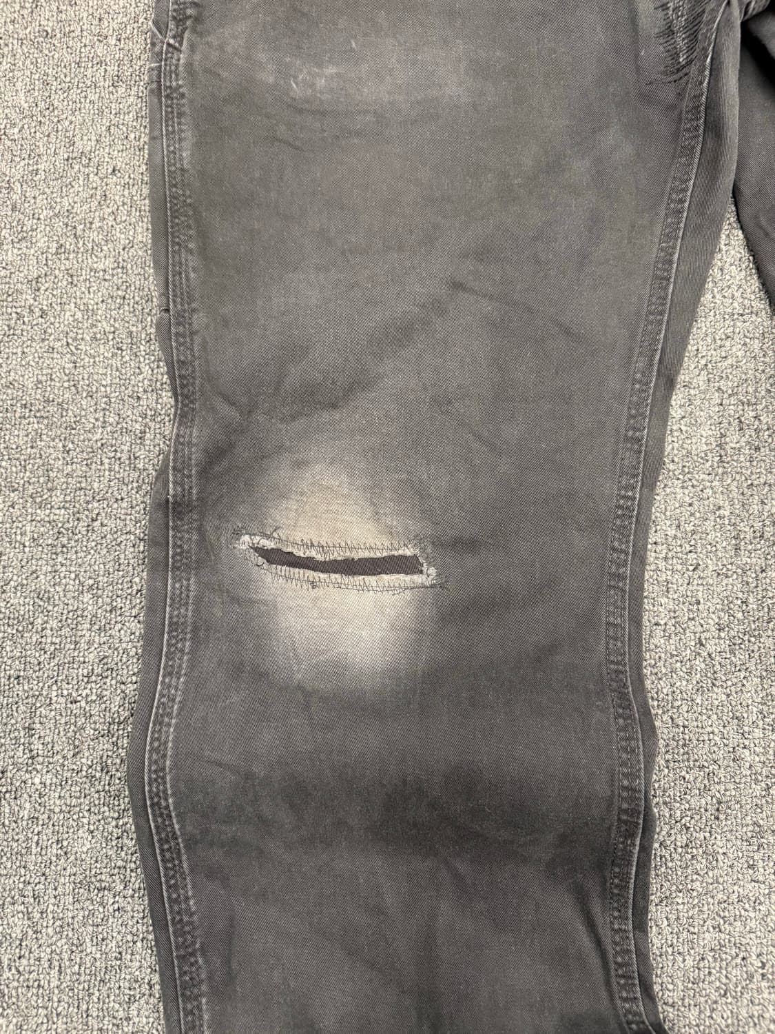 36)칼하트 빈티지 B324-BLK 릴렉스드 핏 싱글니 워크 팬츠 블랙 상품이미지4