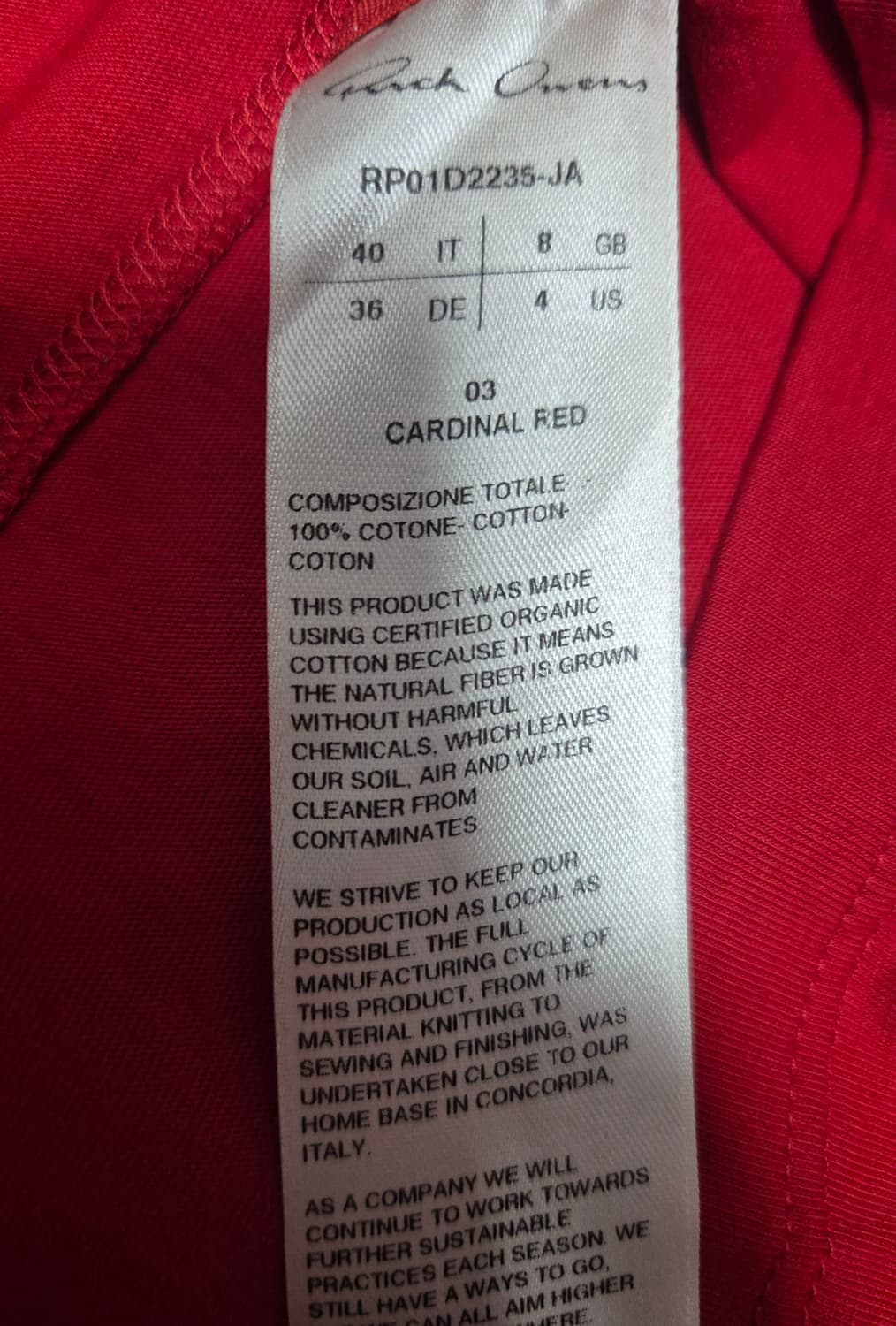 새상품)릭오웬스 티셔츠 상품이미지3