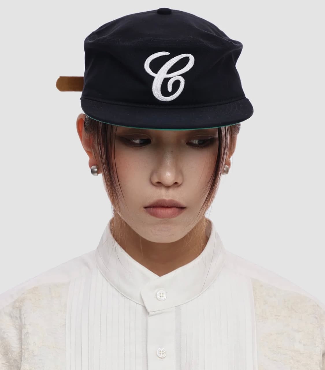 6crayon 빈티지 플랫탑 캡 블랙 새제품 상품이미지1