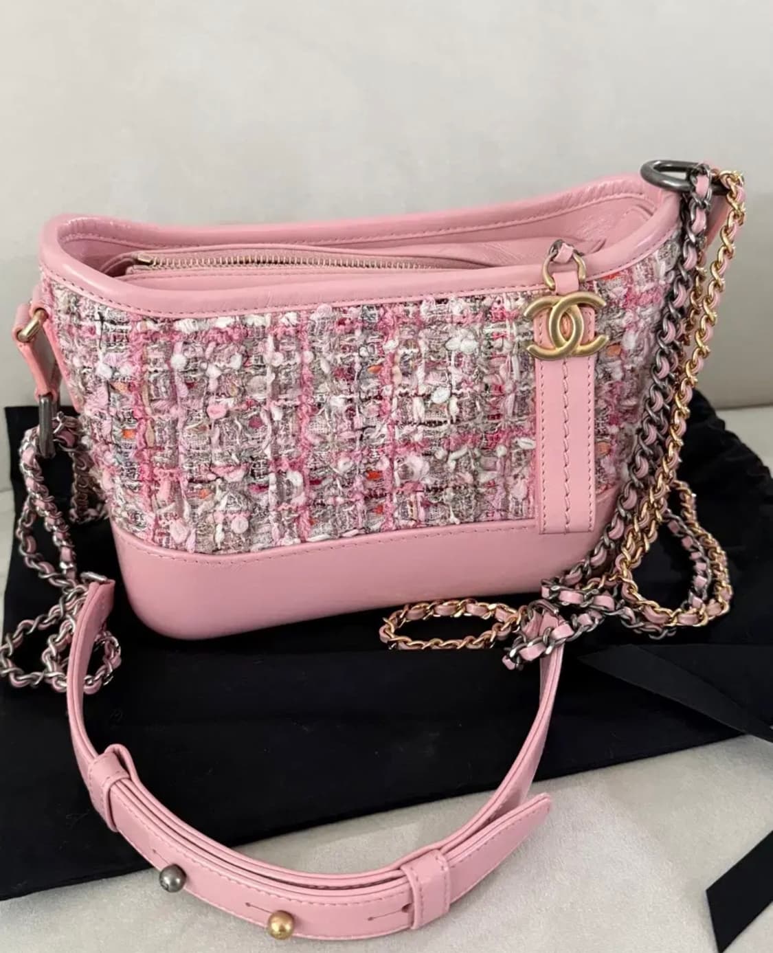 샤넬 핑크 트위드 호보백 가브리엘 호보백 스몰 상품이미지2