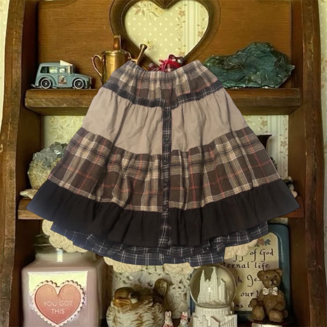 빈티지 모리걸 패치워크 스커트 상품이미지1