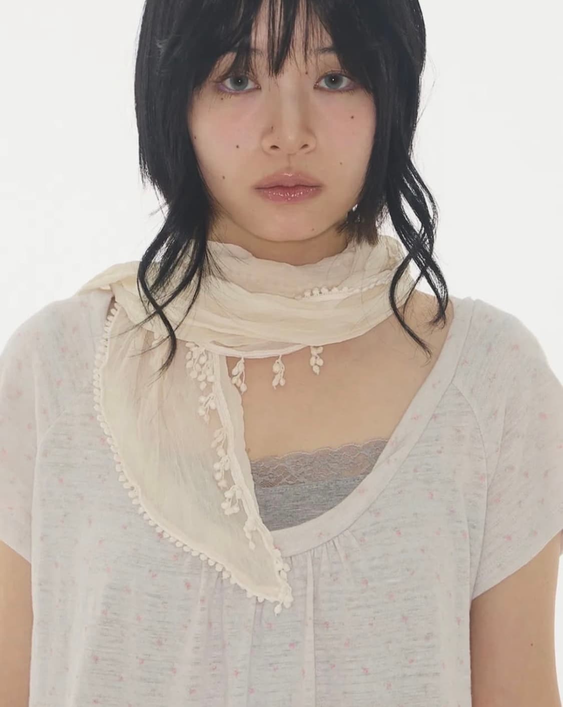 익스파이어드걸 Lily scarf Cream 상품이미지1