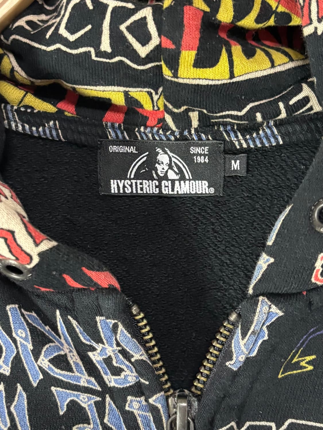 M)90s 히스테릭 글래머 펑크 레터링 후드집업 상품이미지7