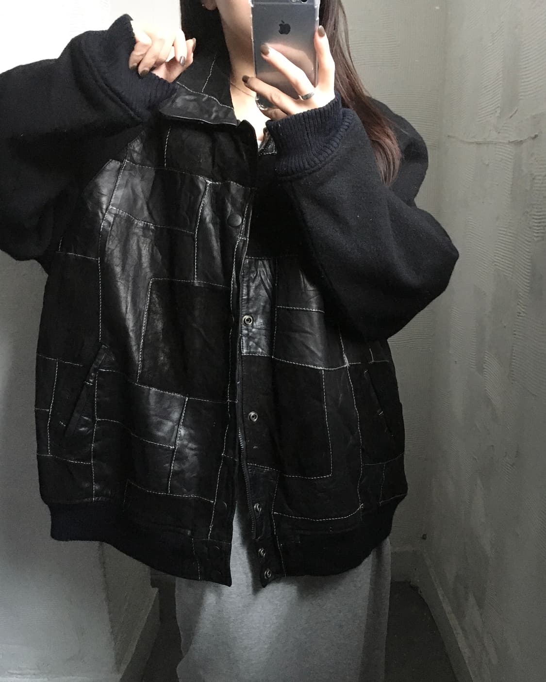 Avirex 아비렉스 스웨이드 패치워크 바시티 자켓 상품이미지1