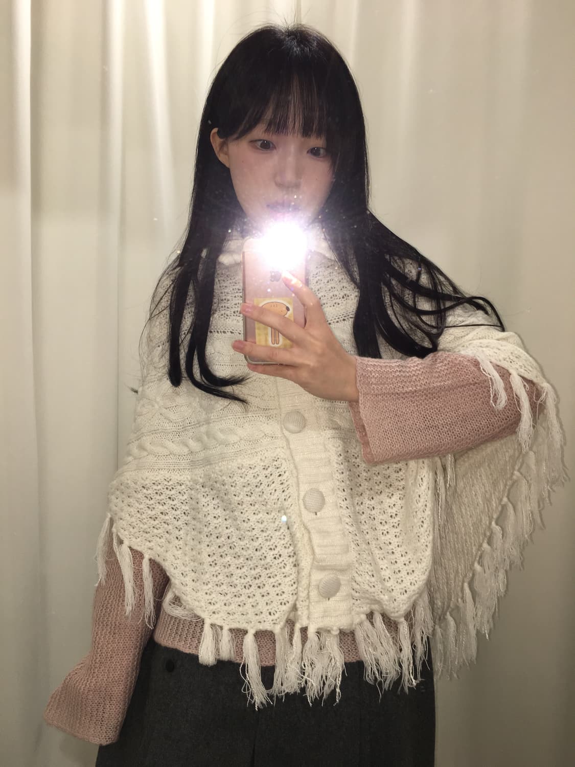 사와코 케이프 가디건 상품이미지6