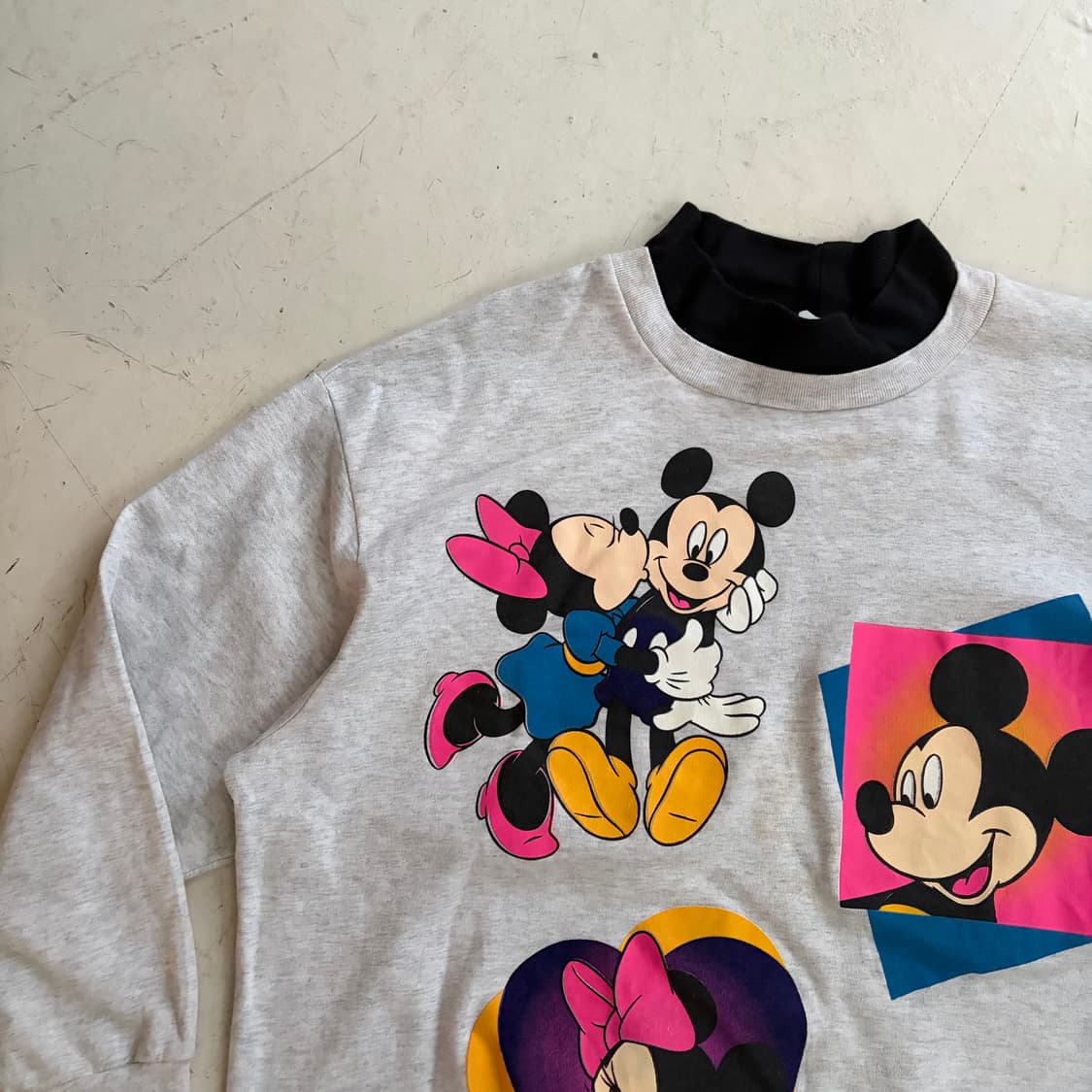90s USA 디즈니 미키마우스 빈티지 스웻셔츠 2XL 상품이미지2