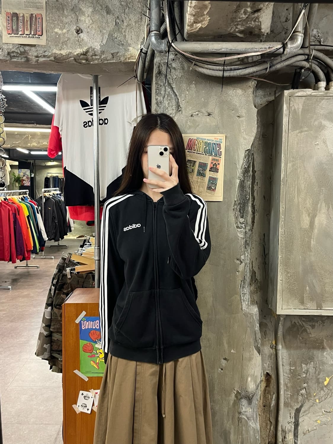 아디다스 후드집업 블랙 S #csz1397 상품이미지2