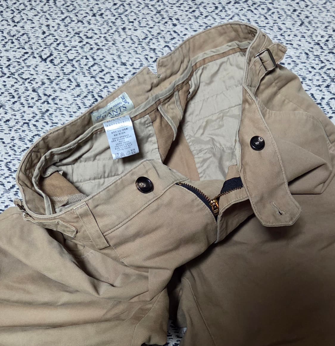 Bants 반츠 코튼 치노 팬츠 카키 50 L 상품이미지1