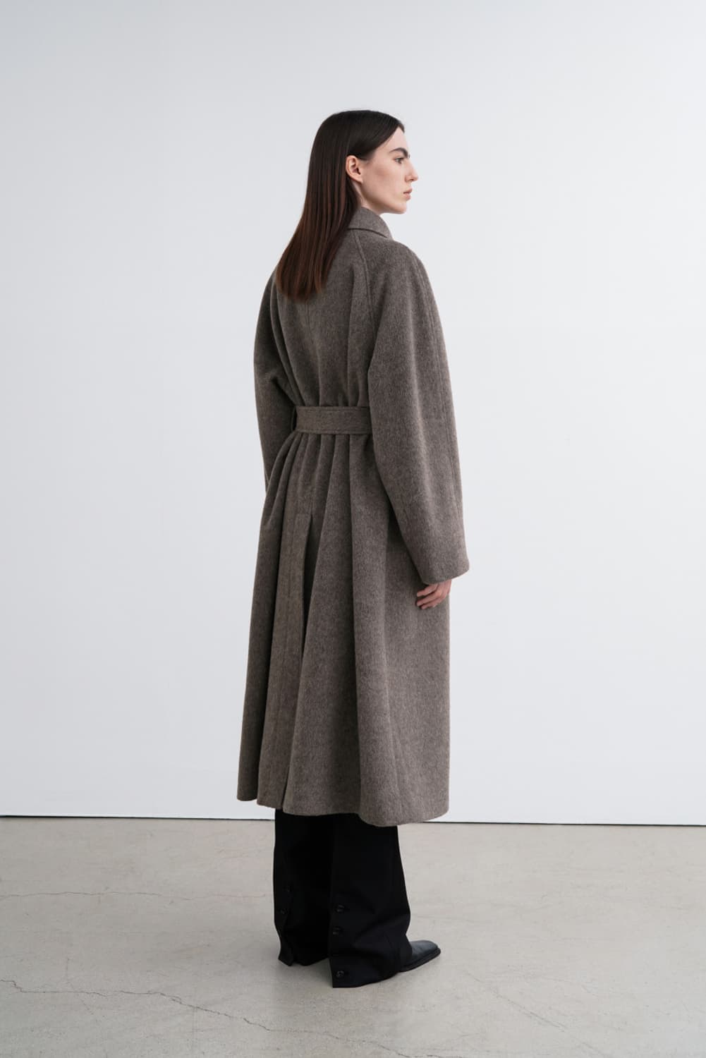 인사일런스 우먼 알파카 코트 브라운 사이즈 M 상품이미지4