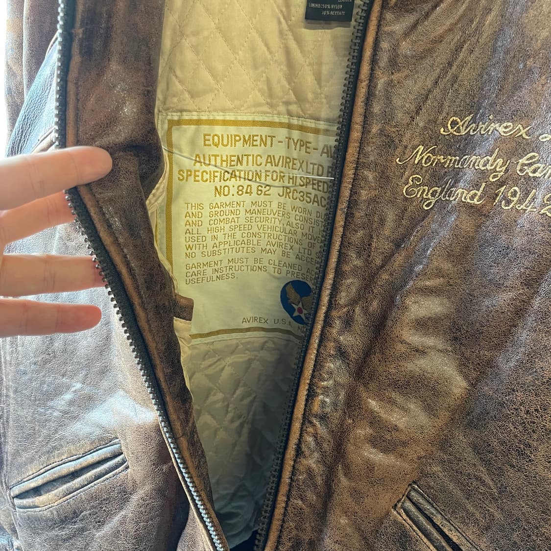 90s 아비렉스 아이콘 가죽 바시티자켓 상품이미지6