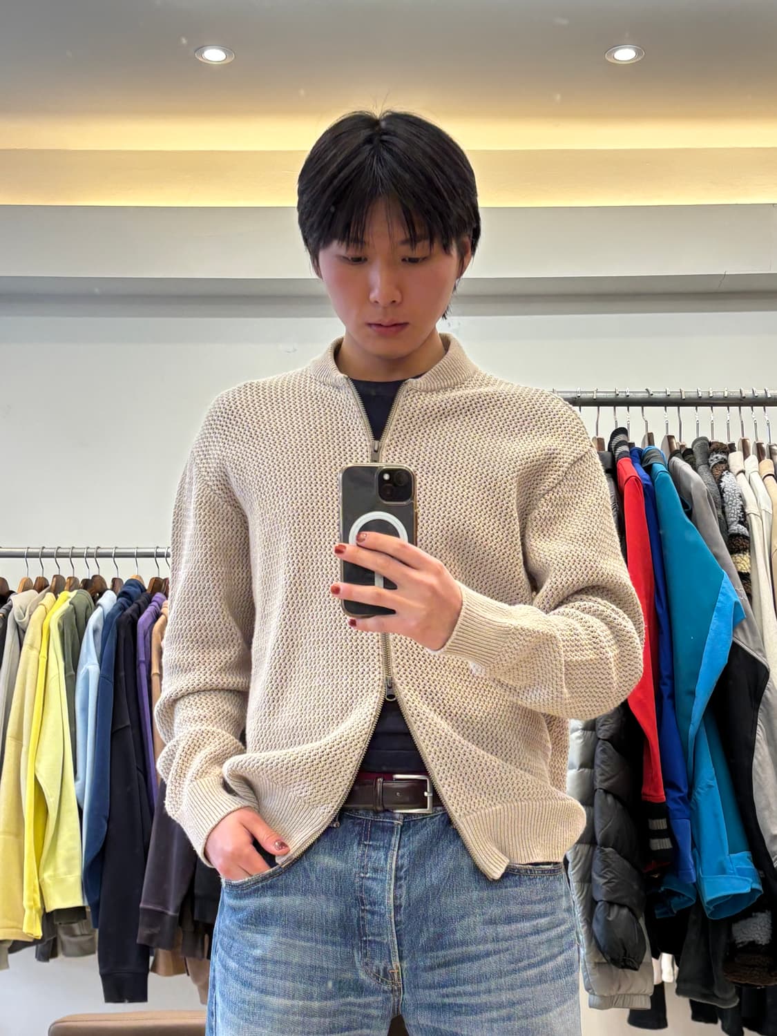 디스이즈네버댓 니트 집업 상품이미지9