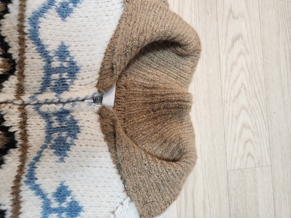 빈티지 패턴 니트 집업 가디건 상품이미지3